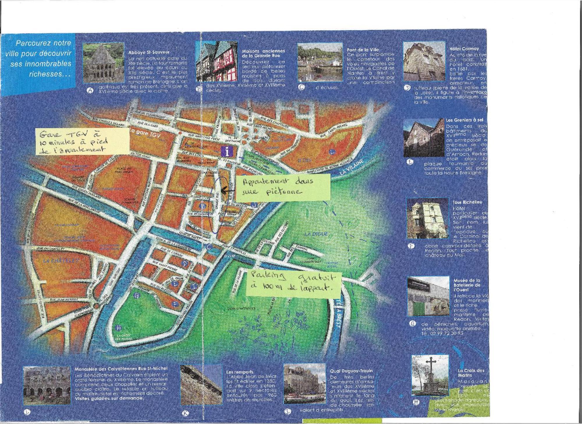 Spacieux T3 Lumineux Dans Quartier Historique Avec Wifi Redon Exterior foto